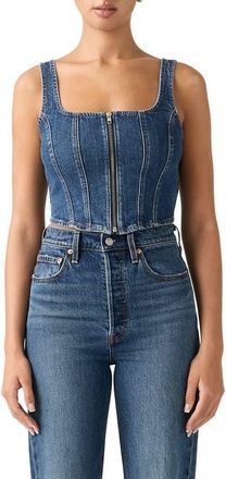 Levi's Zip Corset Denim Top in Shes So Vague at Nordstrom, Size X-Large