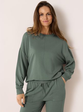 Miiyu Womens Centre seam soft lounge sweatshirt