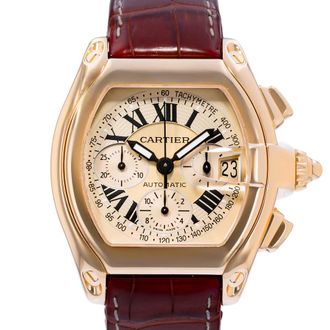Cartier Pre-owned Cartier Roadster Chronograph Automatic Champagne Dial Mens Watch W62008Y3