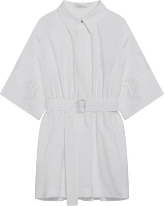 Givenchy Short Dresses, female, White, Size: S Mini Shirt Dress in Poplin