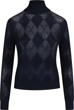 Ballantyne Turtleneck Sweater - Dames - Truien - Blauw - Maat: S Wol