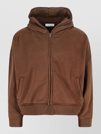 Entire studios hooded sweatshirt ribbed cuffs hem pockets