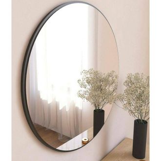 Dmora Espejito Euterpe, Espejo, Objeto De Decoraci&oacute;n De Pared, Decoraci&oacute;n De Espejo, 60x2h60 Cm, Negro, Con Embalaje Reforzado - Dmora