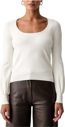 Twinset Jersey entallado con detalles de crochet - Knitwear - Mujer - Beige - XS