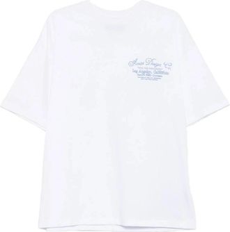 Amiri Dreamers Chain Stitch Os Tee - Heren - T-shirts - Wit - L - Katoen - Tops