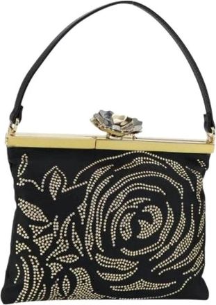 Valentino Pre-owned Vintage Mini Handtas - Dames - Vintage Mini Tas - Zwart - ONE Size - Satijn - Vintage