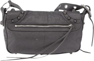 Balenciaga Pre-owned Vintage Shoulder Bag - Dames - Vintage Schoudertas - Grijs - ONE Size - Leer - Vintage