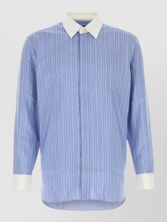 Tom Ford silk shirt striped long sleeves embroidery