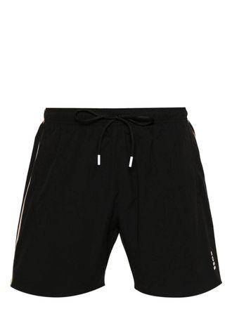 BOSS logo-print swim shorts - men - Polyester/Recycled Polyester - S - Black