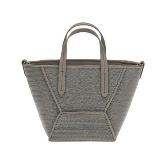 Brunello Cucinelli Geometric Tote Bag - Dames - Tassen - Grijs - Maat: ONE Size Leer
