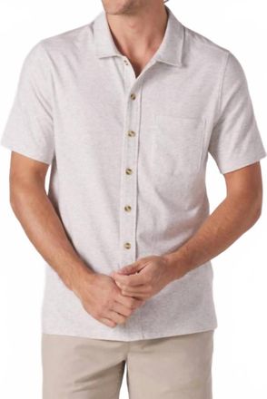 The Normal Brand Mens Active Puremeso Weekend Button Down In Beige