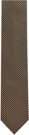 Tom Ford Cravatta con motivo geometrico - Marrone