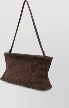 Mars&egrave;ll leather braided shoulder bag