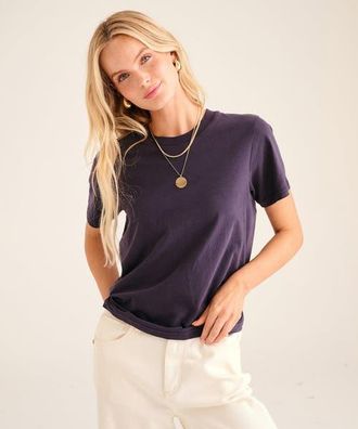 Naadam The Classic Tee in Navy at Nordstrom, Size Xx-Small