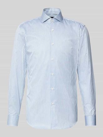 HUGO BOSS Slim Fit Businesshemd aus reiner Baumwolle Modell HANK in Gruen, Gr&ouml;&szlig;e 38