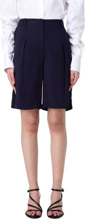 Patrizia Pepe Korte Broeken, Dames, Blauw, L, Bermuda Shorts voor Stijlvolle Zomerlook