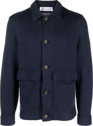 Brunello Cucinelli button-up cotton cardigan - men - Cotton - 52 - Blue