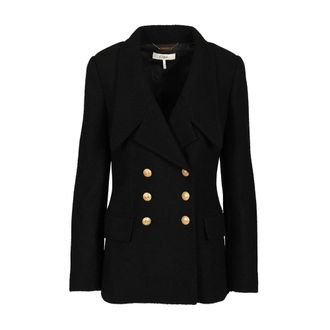 Chlo&eacute; Double-Breasted Tailored Jacket in Wool Boucl&eacute; - female - Chlo&eacute; - Blazers - Black - XS - Jackets
