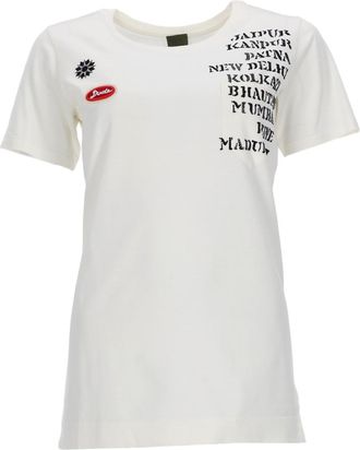 Mr & Mrs Italy Short-Sleeved Cotton T-Shirt with Graphic Emblem and Text