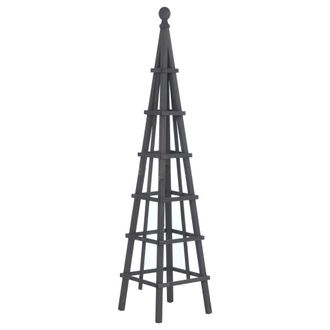 Hhg Espaldera Hhg-084, Rejilla Para Plantas, Rejilla Trepadora, Soporte Para Plantas, Espaldera De Madera Con Certificaci&oacute;n Mvg, 148 X 33 X 33 Cm, Gris An