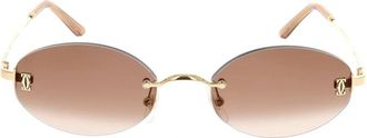 Cartier Zonnebril - unisex - Accessoires - Geel - Maat: ONE Size Leer