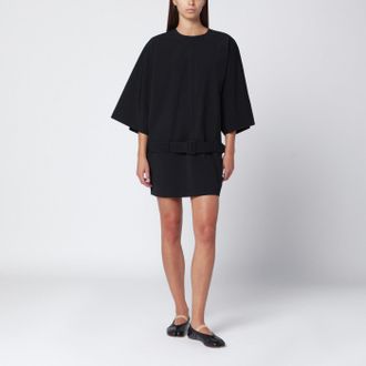 Maison Margiela Black wool-blend mini dress