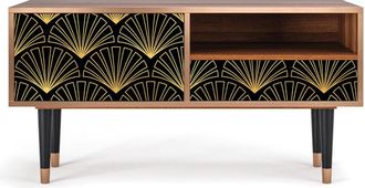 StoryZ Mueble de TV negro 1 cajón y 1 puerta L 115 cm