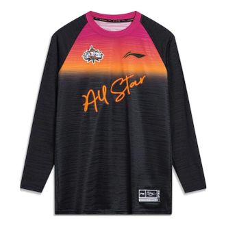 Li-Ning CBA All Star Game Graphic Long Sleeve T-shirt Black ATLT069-1