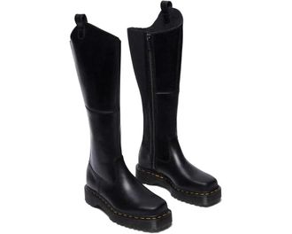Dr. Martens Amaayah Hi LZC3595 Boots WomensBlack Leather Side Zip ZOGG3449