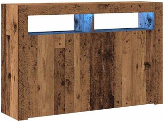 vidaXL Vidaxl - Sideboard with led Lights Old Wood 115.5x30x75 cm Engineered Wood