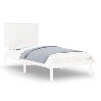 Berkfield Home Bed Frame White Solid Wood 90x190 cm Single