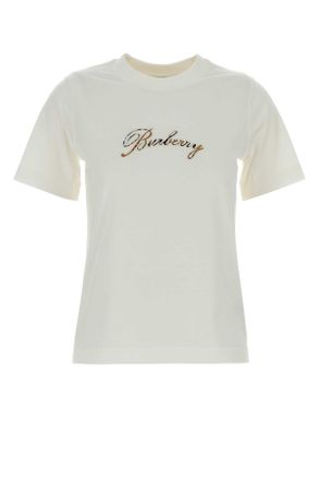 Burberry White Cotton T Shirt