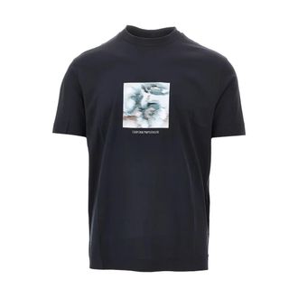 Emporio Armani Graphic T-shirt - Heren - T-shirts - Blauw - 2XL - Tops