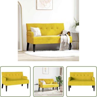 vidaXL Seduta in velluto - Panca Chesterfield Giallo 112 x 65,5 x 75 cm Velluto