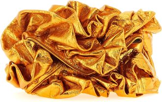 Dries Van Noten Orange Cowhide Clutch Womens Bag