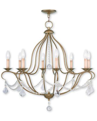 Livex Lighting Livex Chesterfield 8-Light Antique Gold Leaf Chandelier