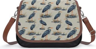 Generic Great Blue Heron Fashion Womens Crossbody Bags Novelty Handbag Shoulder Bag Purse
