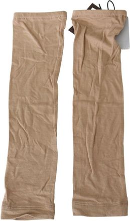 Scervino Street Beige Armwarmers Rekbare Gebreide Materialen