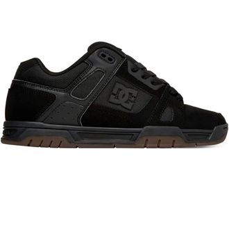 DC Zwarte Sneakers Urban Stijl Pill Patroon - Heren - Sneakers - Zwart - 44 EU - Leer - Schoenen