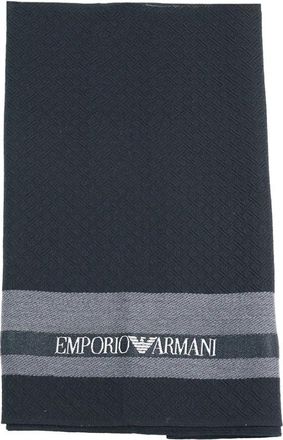 Emporio Armani Geprinte Sjaal van Viscose-Modalmix - unisex - Sjaals - Zwart - ONE Size - Accessoires