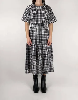 Just Female Womens Hamilton Cut Dress In Evening Blue Solid