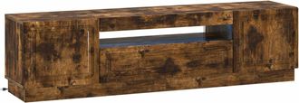 vidaXL Mueble De Tv Led Roble Ahumado Madera De Ingenier&iacute;a Vidaxl