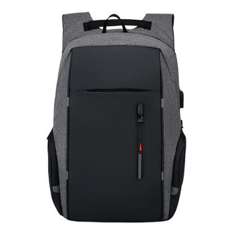Generic Men Business Bag Laptop Bag Multifunctional USB Backpack Large Capacity Backpack Preschool Backpack (Grey, One Size)