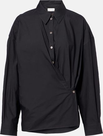 Christophe Lemaire Camicia in cotone e seta intrecciata