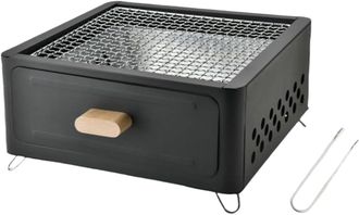 OEM Barbacoa Port&aacute;til De Carb&oacute;n, Parrilla De Carb&oacute;n De Sobremesa, Estufa Para Barbacoa Para Acampar, Picnics En El Jard&iacute;n, Barbacoas De Carb&oacute;n (color: Bla