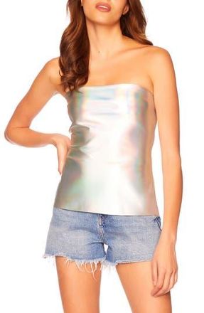 Susana Monaco Iridescent Faux Leather Tube Top at Nordstrom Rack, Size X-Small