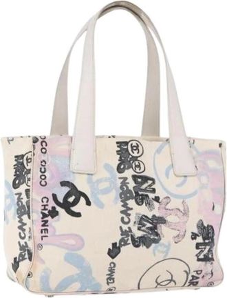 Chanel Pre-owned Vintage Nylon Tote Bag - Dames - Vintage Shopper - Veelkleurig - ONE Size - Nylon - Vintage