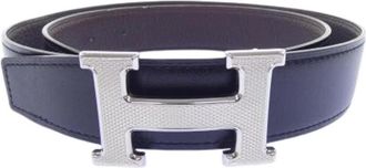 Herm&egrave;s Pre-owned Vintage Stof Riem - Heren - Vintage Accessoires - Zwart - ONE Size - Vintage