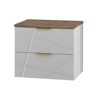 Petits Meubles Mueble bajo lavabo 60cm encimera paneles de melamina y mdf blanco