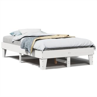 Berkfield Home Bed Frame without Mattress White 120x200 cm Solid Wood Pine | Size: Small Double